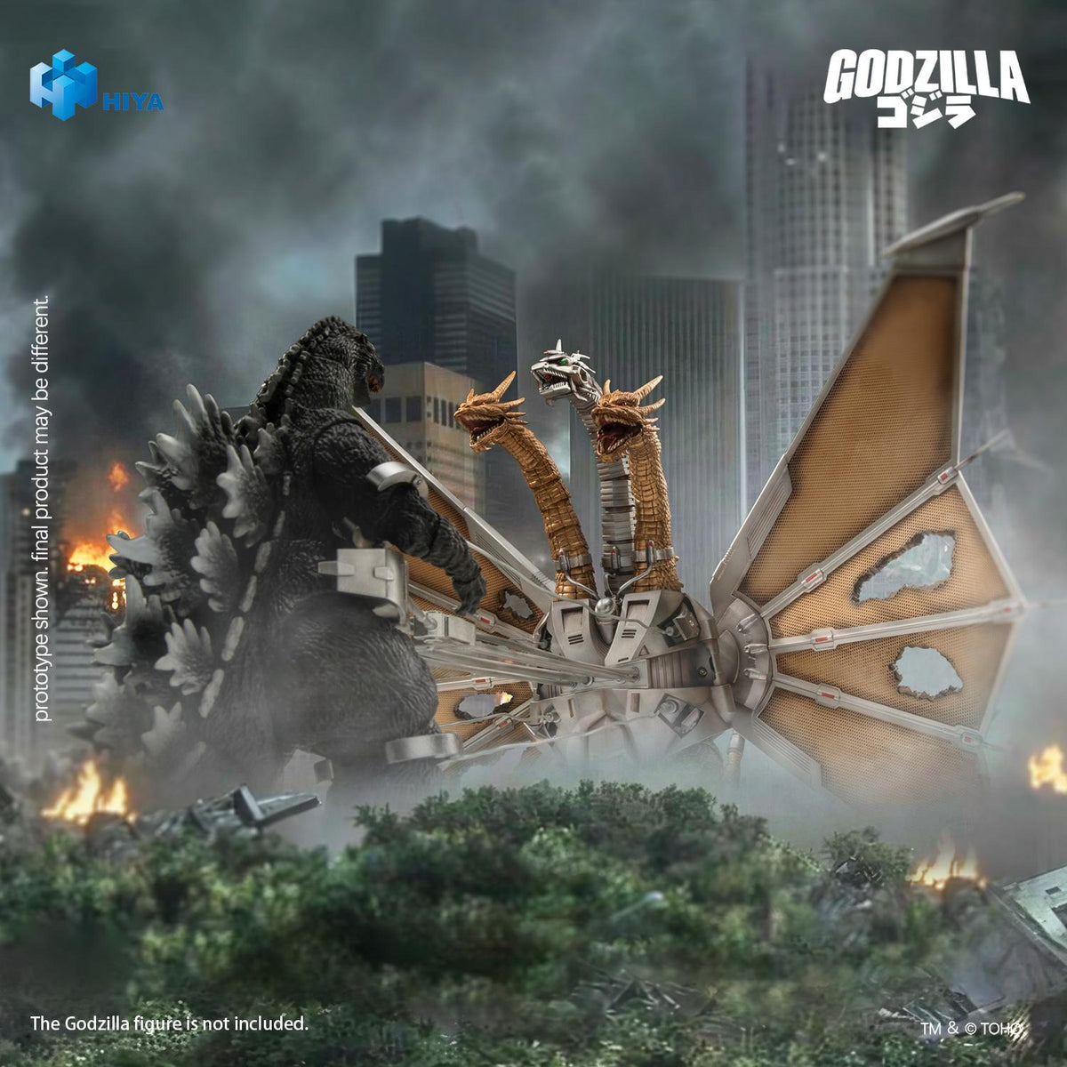 HIYA Exquisite Basic Series Godzilla vs. King Ghidorah Battle Damaged Mecha King Ghidorah Battle Damaged Action Figure