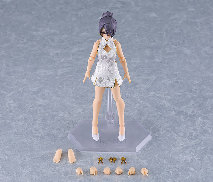 figma Female Body (Mika) with Mini Skirt Chinese Dress Outfit (White)