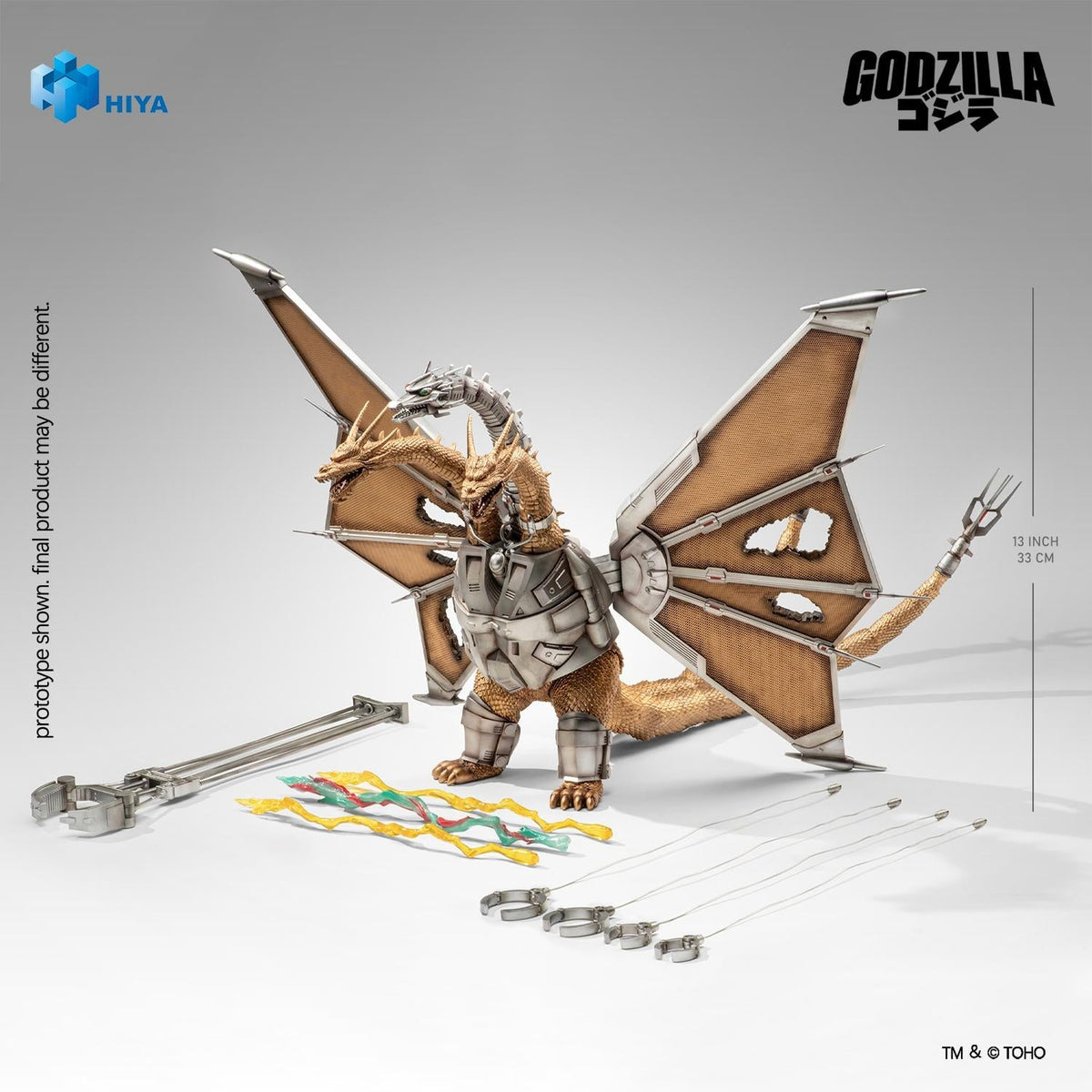 HIYA Exquisite Basic Series Godzilla vs. King Ghidorah Battle Damaged Mecha King Ghidorah Battle Damaged Action Figure