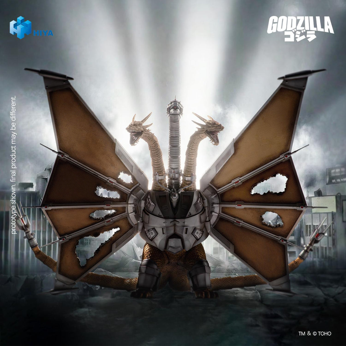 HIYA Exquisite Basic Series Godzilla vs. King Ghidorah Battle Damaged Mecha King Ghidorah Battle Damaged Action Figure