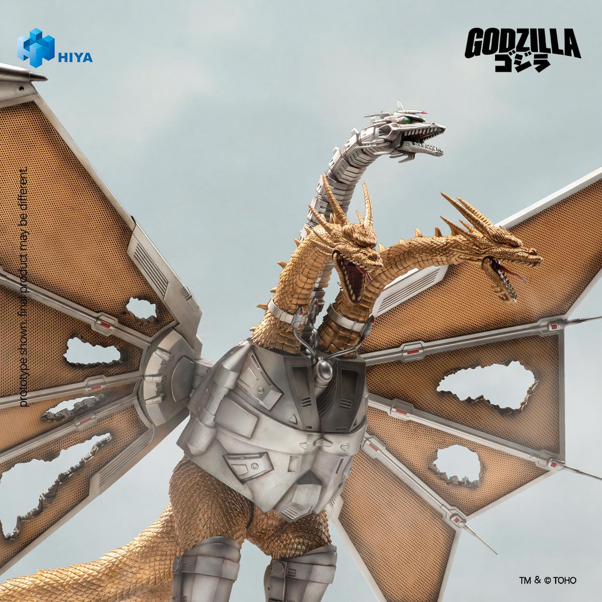 HIYA Exquisite Basic Series Godzilla vs. King Ghidorah Battle Damaged Mecha King Ghidorah Battle Damaged Action Figure