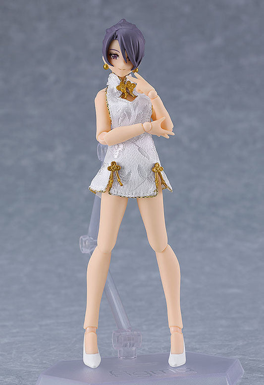 figma Female Body (Mika) with Mini Skirt Chinese Dress Outfit (White)